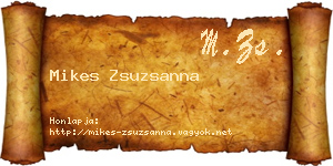 Mikes Zsuzsanna névjegykártya